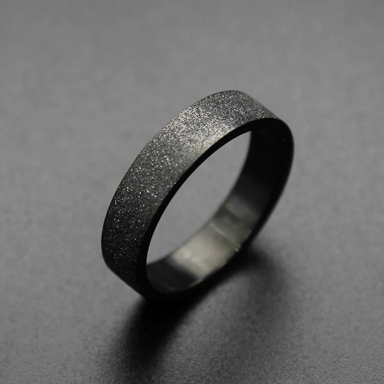 Anel de titânio preto
