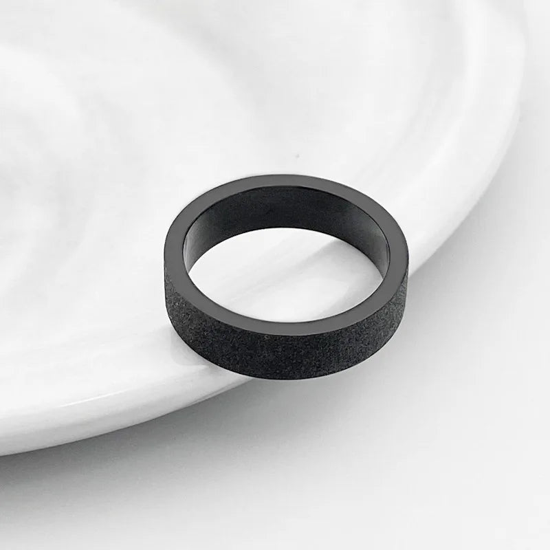 Anel de titânio preto