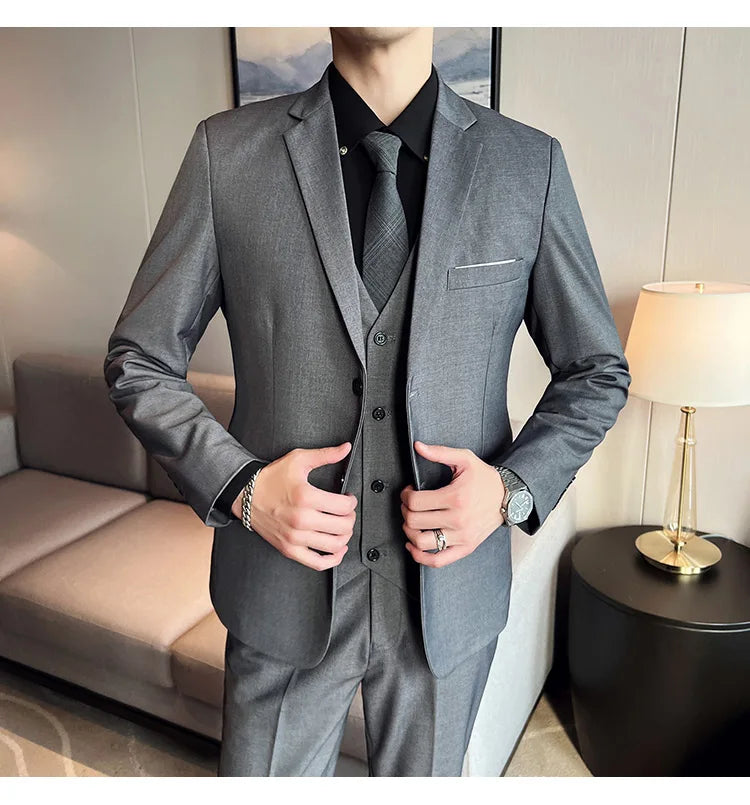Terno casual masculino de 3 peças