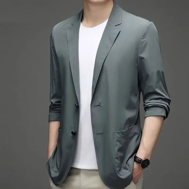 Terno masculino estilo ocidental de seda