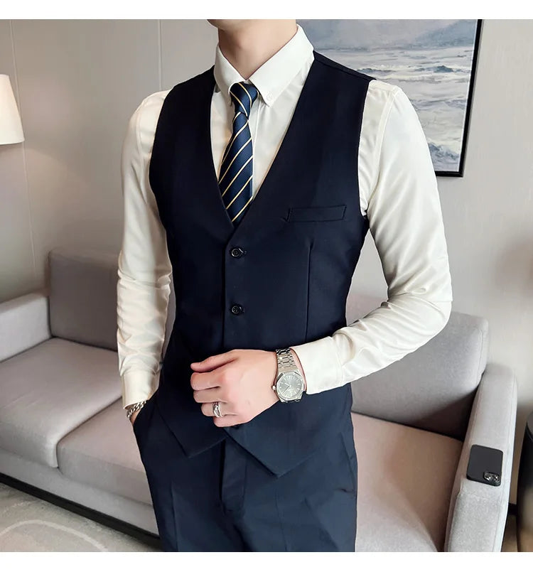 Terno casual masculino de 3 peças