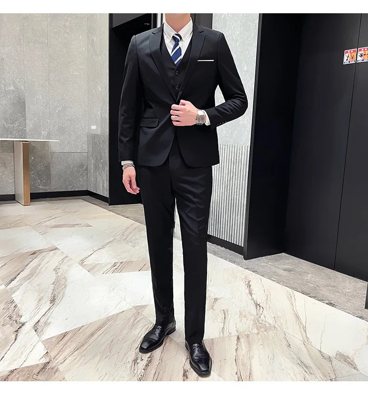 Terno casual masculino de 3 peças