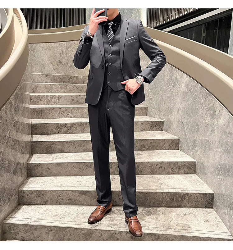 Terno casual masculino de 3 peças