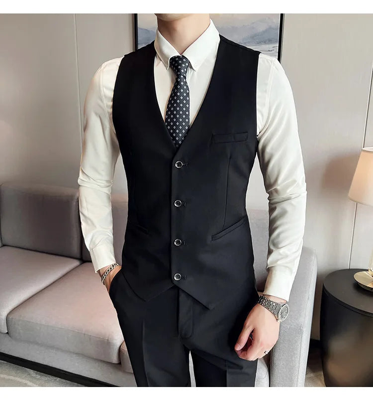 Terno casual masculino de 3 peças
