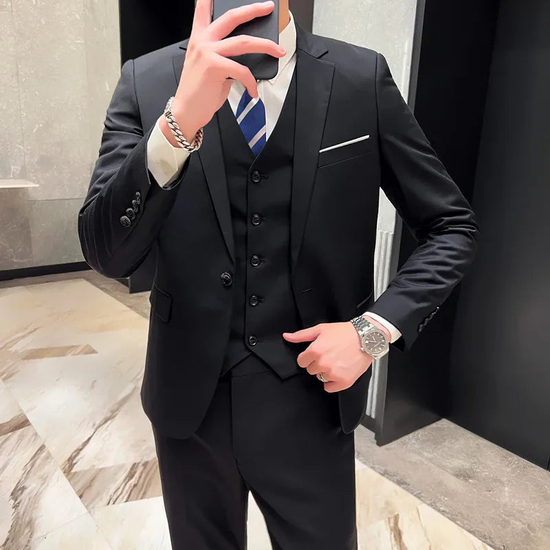 Terno casual masculino de 3 peças