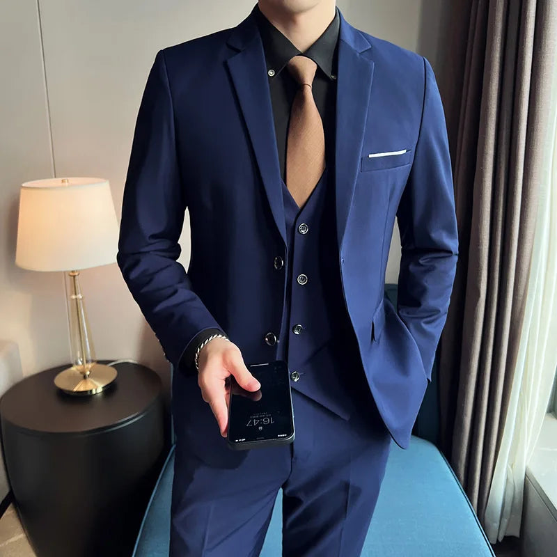 Terno casual masculino de 3 peças