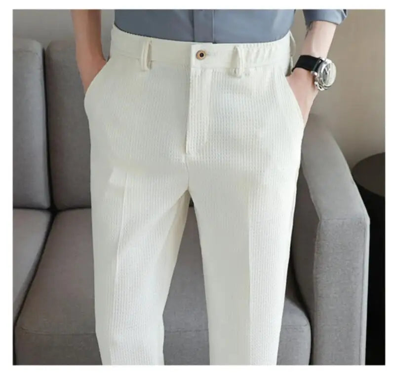 Calça waffle masculina