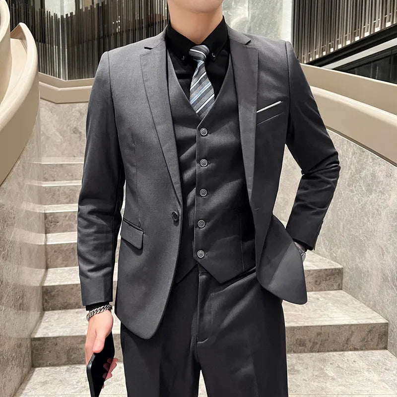 Terno casual masculino de 3 peças