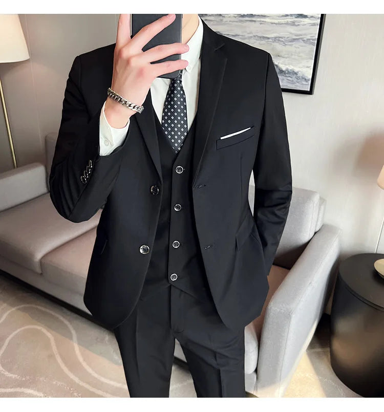 Terno casual masculino de 3 peças