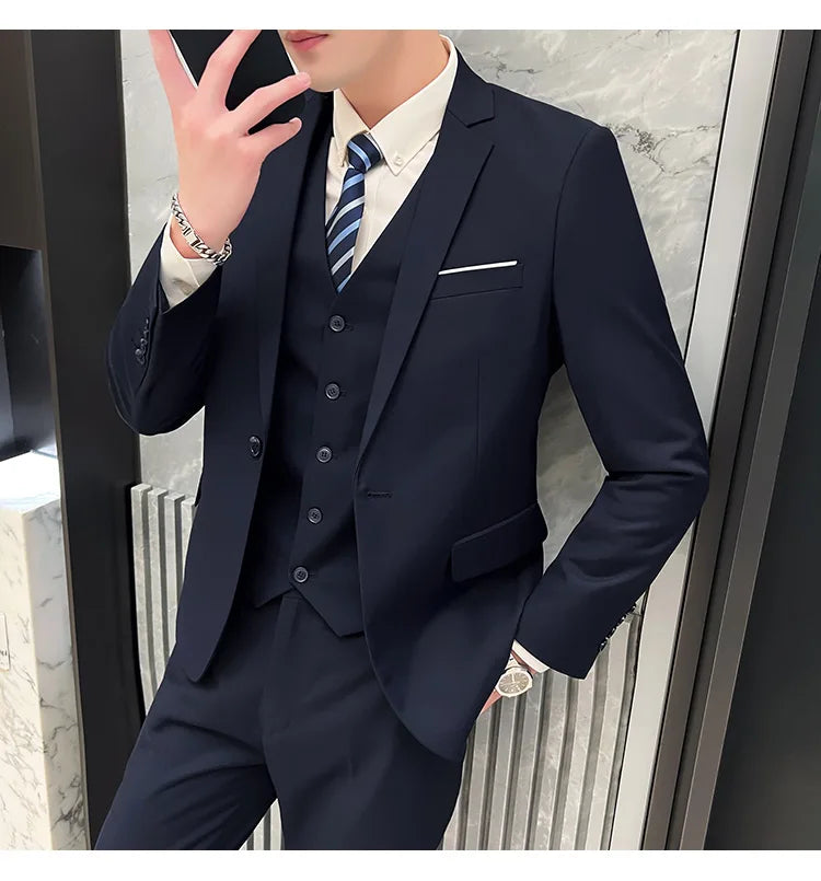Terno casual masculino de 3 peças