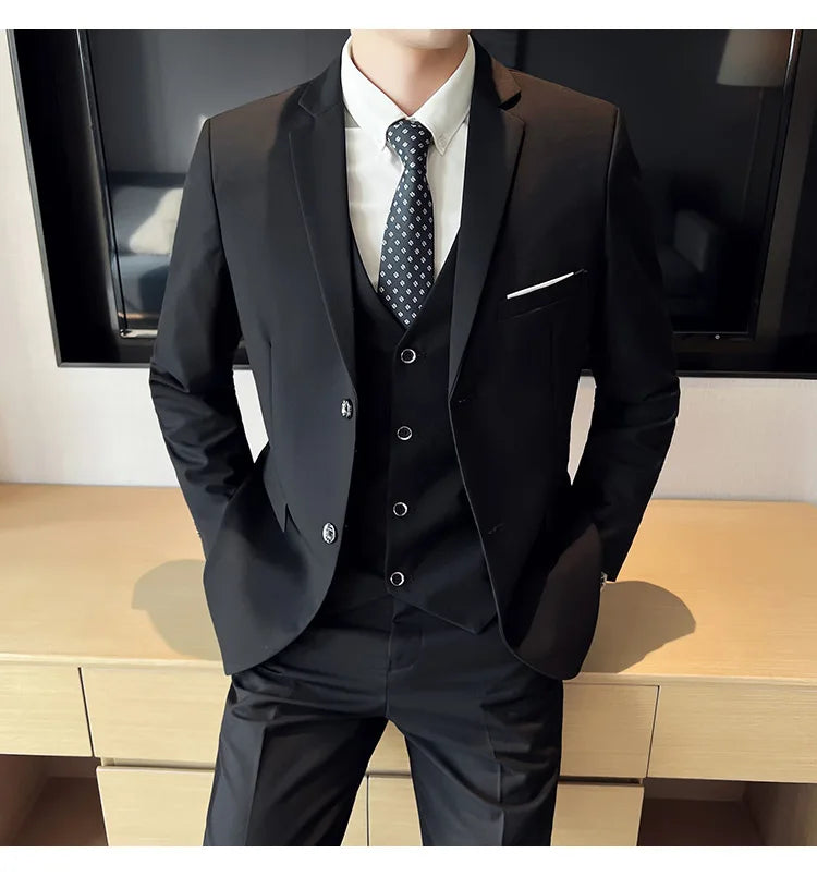 Terno casual masculino de 3 peças