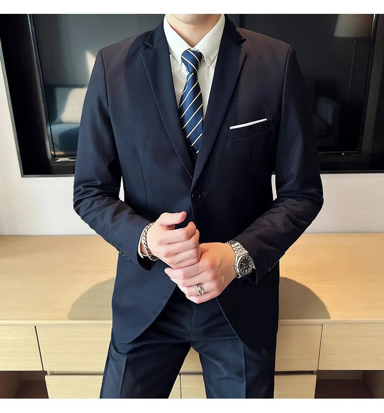 Terno casual masculino de 3 peças
