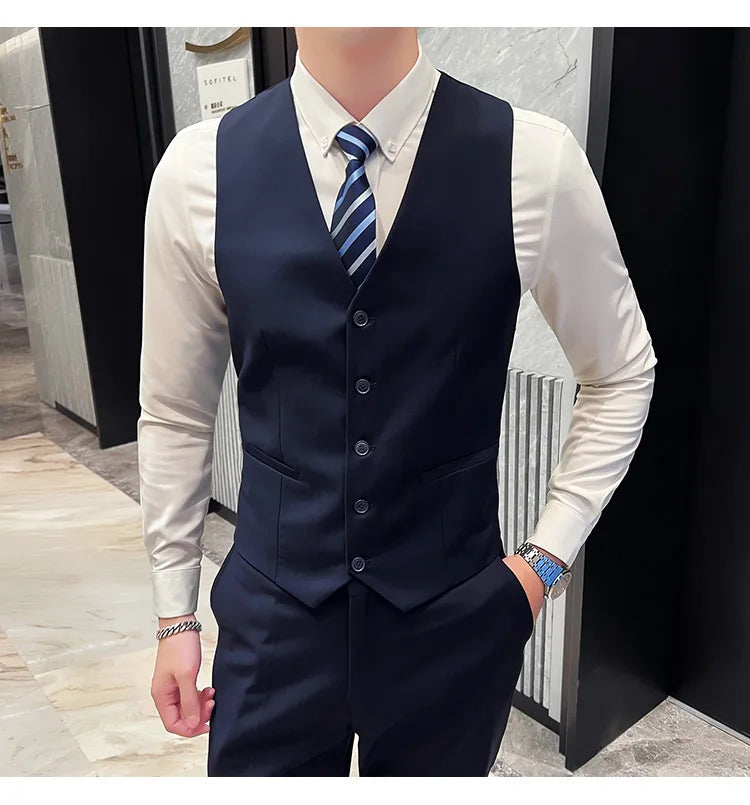 Terno casual masculino de 3 peças