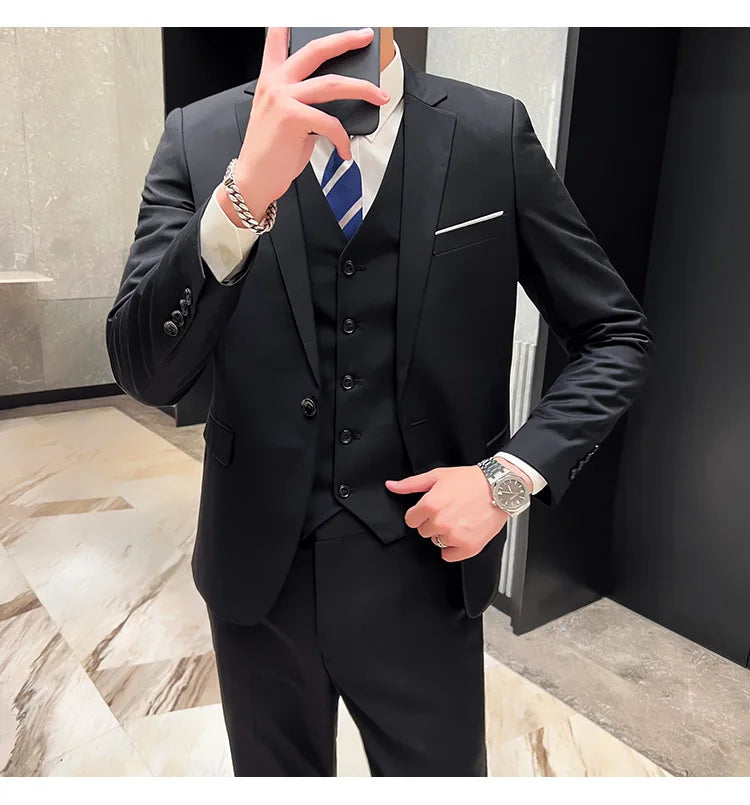 Terno casual masculino de 3 peças