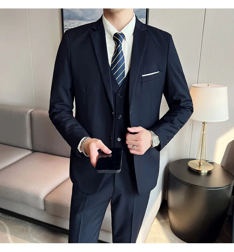 Terno casual masculino de 3 peças