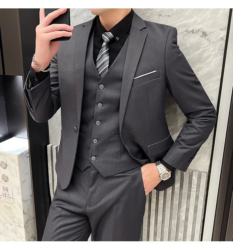 Terno casual masculino de 3 peças