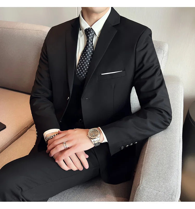 Terno casual masculino de 3 peças