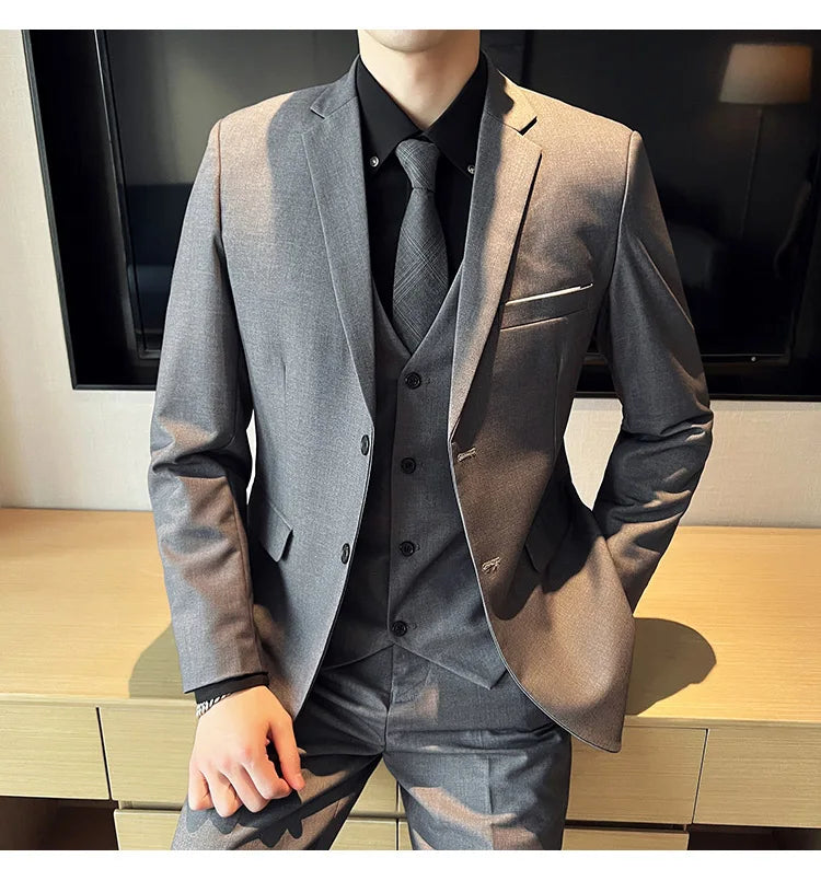 Terno casual masculino de 3 peças