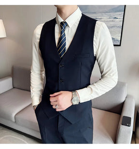 Terno casual masculino de 3 peças