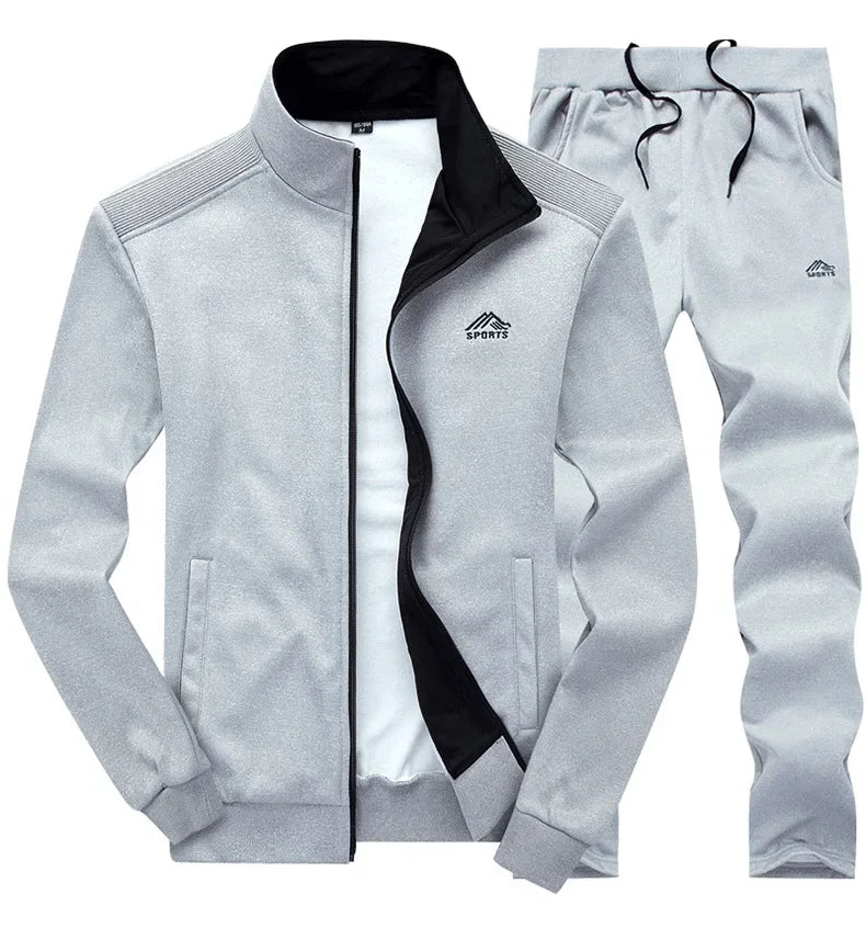 Terno esportivo masculino de meia-idade e idosos, primavera outono, conjunto de duas peças, guarda-roupa de outono do pai, casual, corrida, roupa esportiva