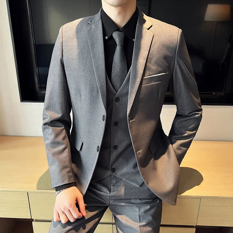 Terno casual masculino de 3 peças