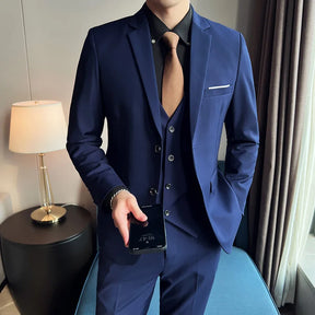 Terno casual masculino de 3 peças
