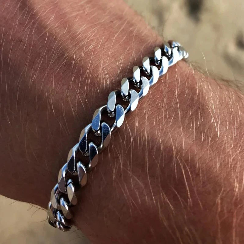 Pulseira masculina de corrente