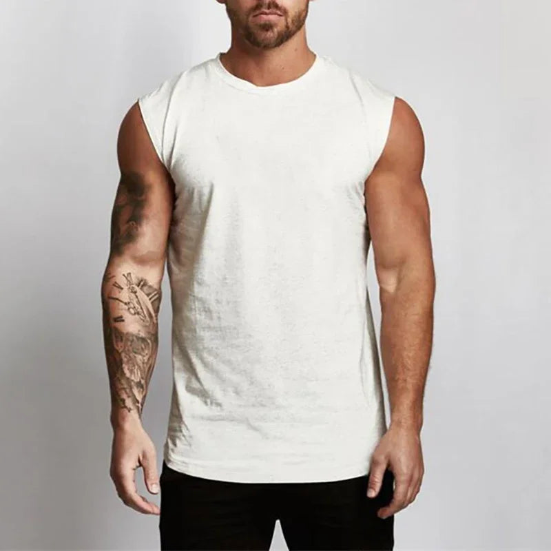 Camiseta sem mangas para treino