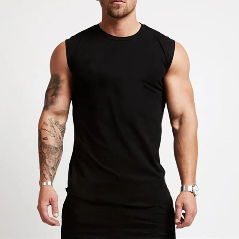 Camiseta sem mangas para treino