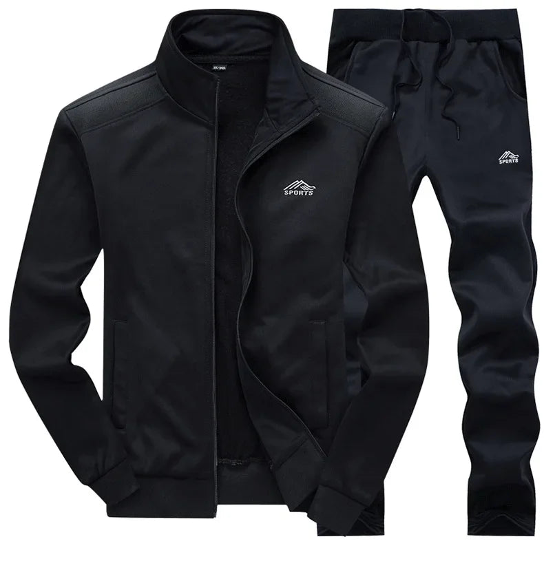 Terno esportivo masculino de meia-idade e idosos, primavera outono, conjunto de duas peças, guarda-roupa de outono do pai, casual, corrida, roupa esportiva