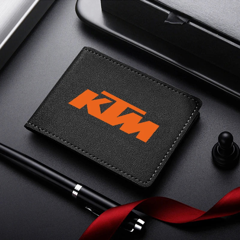 Para ktm duke adv sw rc 125 200 390 690 790 990 1050 1190 titular da capa da licença do motorista da motocicleta id cartão de crédito carteira camurça