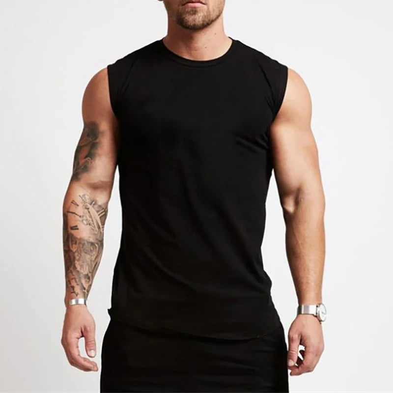 Camiseta sem mangas para treino