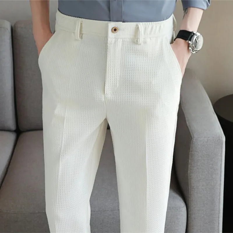 Calça waffle masculina