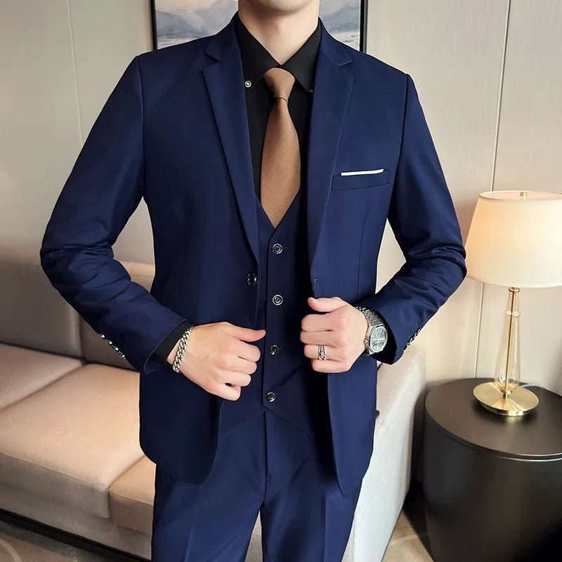 Terno casual masculino de 3 peças