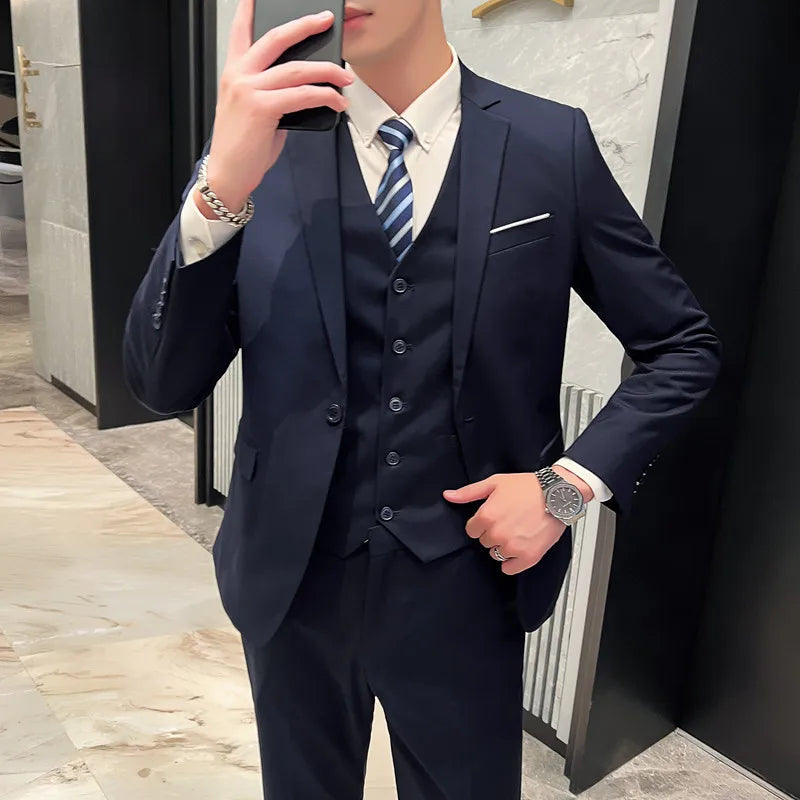 Terno casual masculino de 3 peças