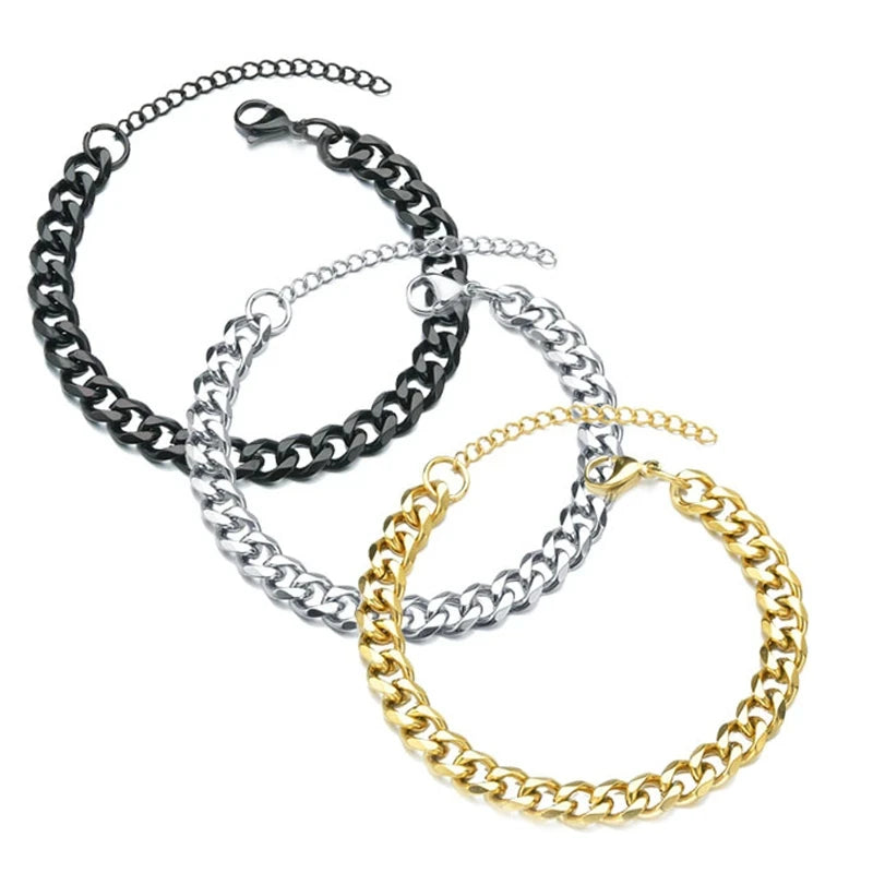 Pulseira masculina de corrente